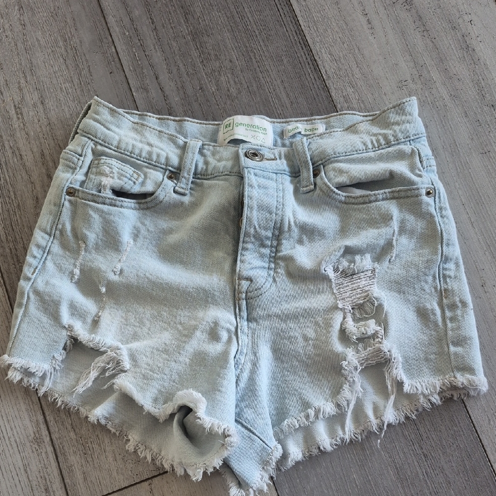 Denim&Co Light Blue Distressed Women's Shorts Size 3 /26
